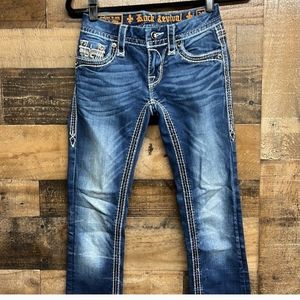 Rock Revival Bling Jeans Women's Size 24 Inseam 30